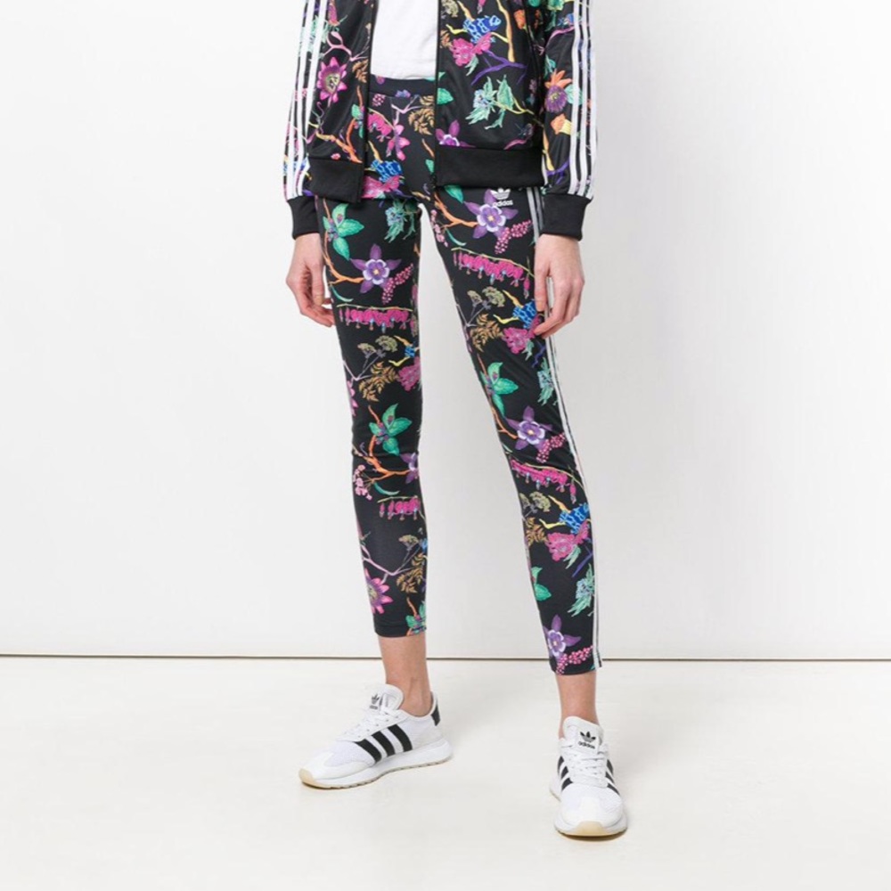 Adidas poisonous garden leggings size 2-4 NWOT XS